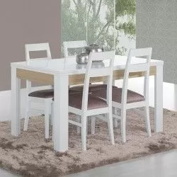 White / Oak Chiado Extendable Living Room Table - Mesas de Sala