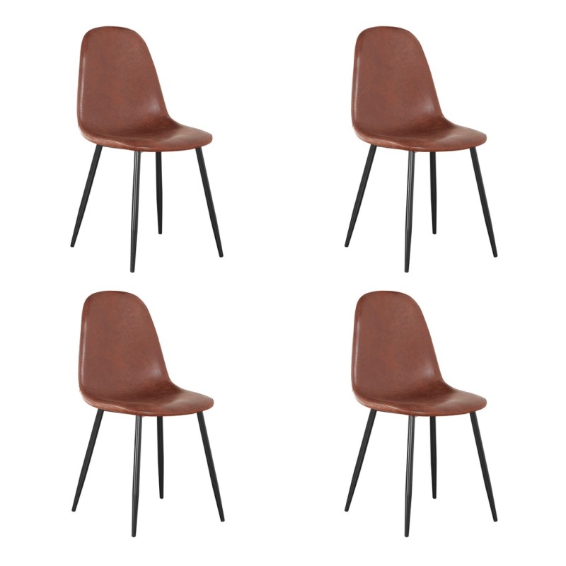 Pack 4 James Vintage Brown Chairs - Cadeiras Sala Jantar