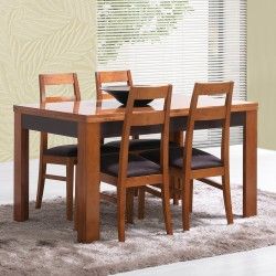 Extendable Living Room Table Chiado Honey Pine / Wengué - Mesas de Sala