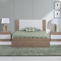 Madrid Nogal White double bed