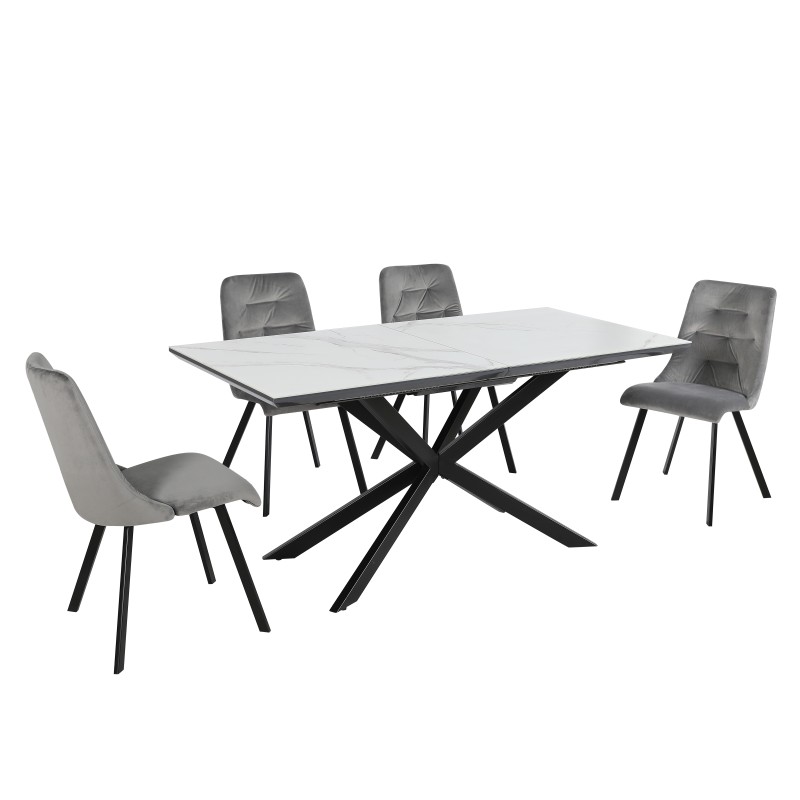 Mesa de comedor extensible Talisse 637 - Mesas de Sala