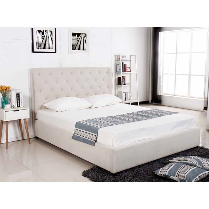Double bed Clara 637 - Camas Estofadas