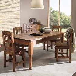 Turned Living Room Table w/2 metres Rustic Finish 045087 - Aparadores