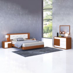 Quarto de Casal completo Premium 01 Estofado - Camas