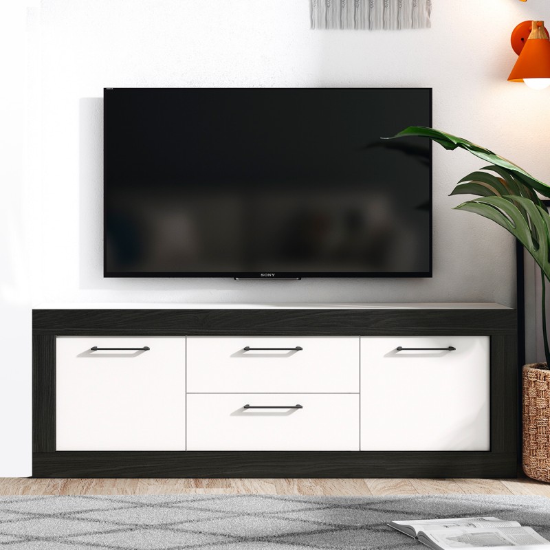 Gnesis 120A TV stand white+black