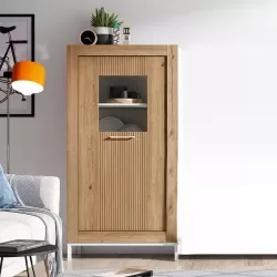 Módulo 1P Cristal Gnesis 505iB+805B branco+naturale+rayado - Estantes