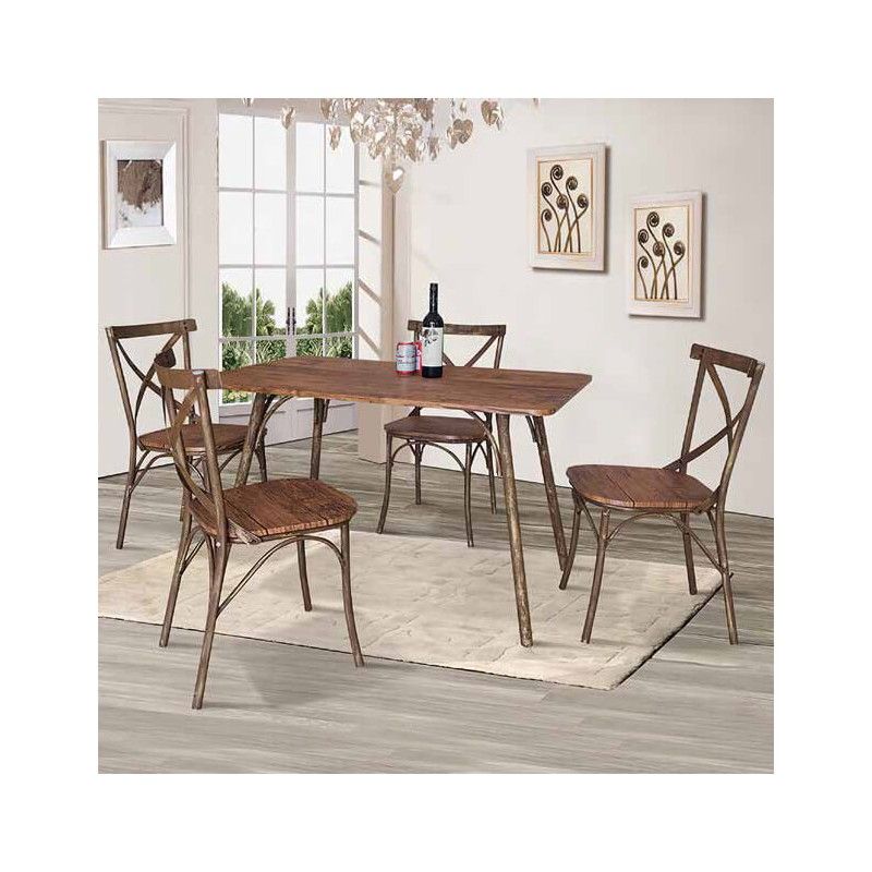 Living Room Table + 4 Chairs Set Ref 828YS139 407 - Mesas de Sala