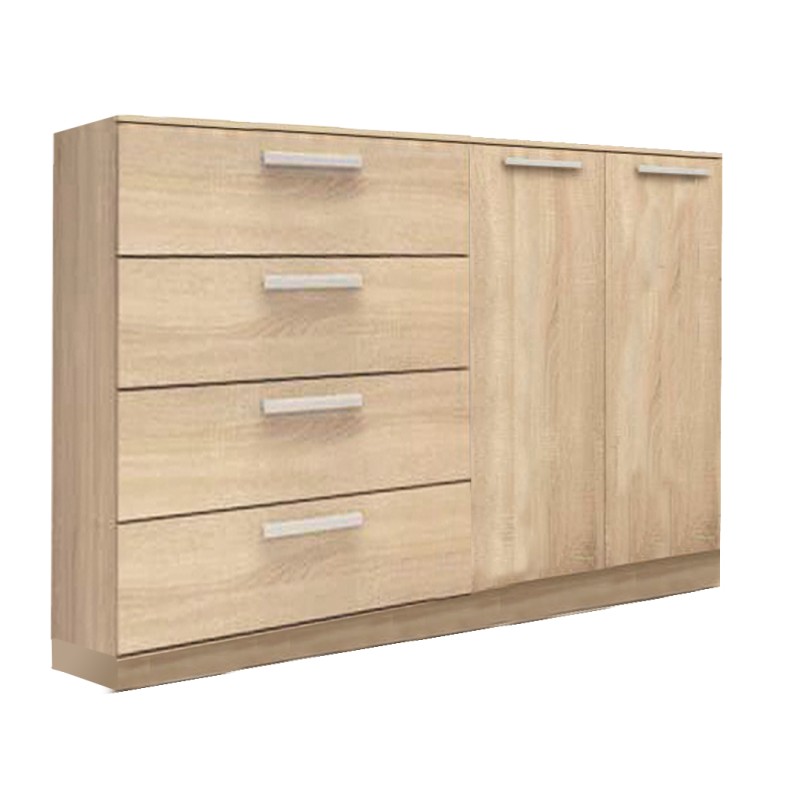 Eco+ chest of drawers - 4 drawers + 2 doors 1033