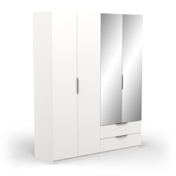 Ghost wardrobe 4P+2G Ref. 391371 (white) - Roupeiros de Bater