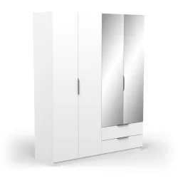 Roupeiro Ghost 4P+2G Ref.ª 391371 (branco) - Roupeiros de Bater