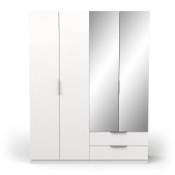 Roupeiro Ghost 4P+2G Ref.ª 391371 (branco) - Roupeiros de Bater