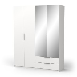 Roupeiro Ghost 4P+2G Ref.ª 391371 (branco) - Roupeiros de Bater