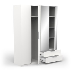 Ghost wardrobe 4P+2G Ref. 391371 (white) - Roupeiros de Bater