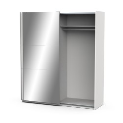 Roupeiro Ghost 2P Correr Ref.ª 190010 (branco) - Roupeiros de Correr