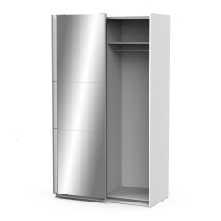 Roupeiro Ghost 2P Correr Ref.ª 190008 (branco) - Roupeiros de Correr