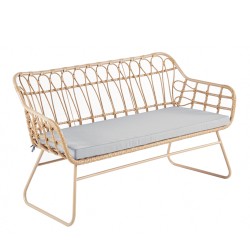 Conjunto Bali 4 peças Rattan PE / Cinza - Cadeiras de jardim