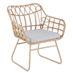 Conjunto Bali 4 peças Rattan PE / Cinza - Cadeiras de jardim