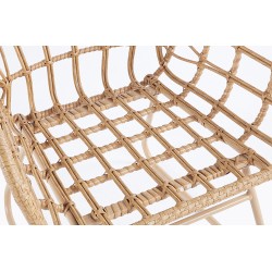 Conjunto Bali 4 peças Rattan PE / Cinza - Cadeiras de jardim