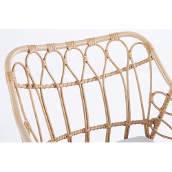 Conjunto Bali 4 peças Rattan PE / Cinza - Cadeiras de jardim