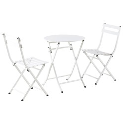 Garden Pack Round Table + 2 Coffee Chairs - Garden tables