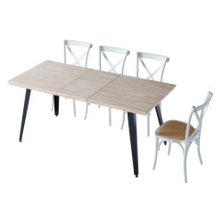 Mesa de Jantar Retangular Extensível BERG - Aparadores