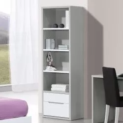 Elemento Gavetas Viena Cinza Branco - Elementos