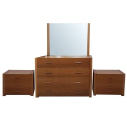 Chest of drawers + 2 bedside tables + Elite frame - Mega Outlet