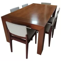 Living Room Table + 6 Chairs Viseu - Mega Outlet