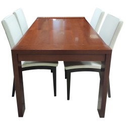 Idea Extendable Living Room Table + 4 Face Chairs - Mega Outlet