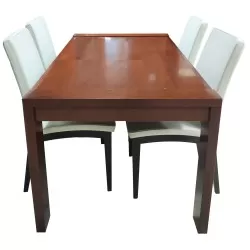 Idea Extendable Living Room Table + 4 Face Chairs - Mega Outlet