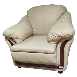 Leather Corniche Armchair - Mega Outlet