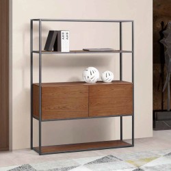 Bookcase 658 SD003 in walnut 407 - Mesas de Cabeceira