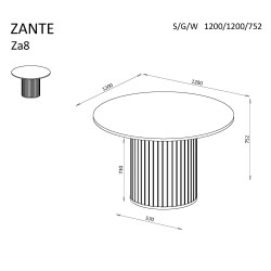 Mesa de sala de jantar Zante ZA8 - Mesas de Centro
