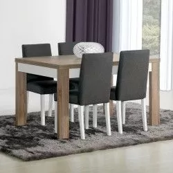 Dining Table Paris Extendable 2 Tops Gray White - Mesas de Sala