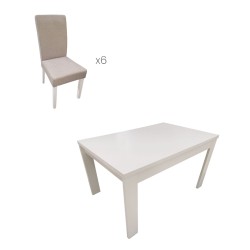 PACK Extendable Dining Table Kit + 6 Chairs - Mesas de Sala