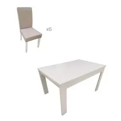 PACK Extendable Dining Table Kit + 6 Chairs - Mesas de Sala