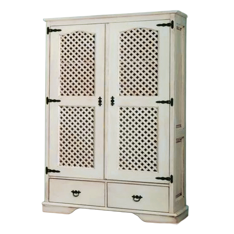 Rustic Wardrobe Old White 095040