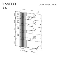 Vitrine Lamelo 3P - Vitrines
