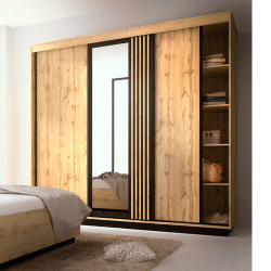 Lamelo wardrobe with 3 sliding doors - Roupeiros de Correr