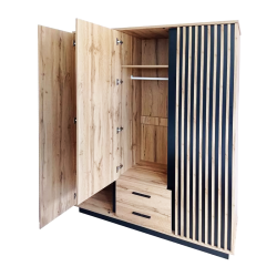Wardrobe 3D+2D Lamelo - Roupeiros de Bater