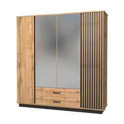 Wardrobe 4P+2G Lamelo - Roupeiros de Bater
