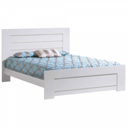 Florence White Oak Double Bed - Beds