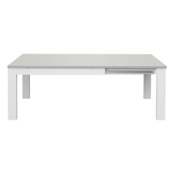 Mesa de Sala Viena Extensível Cinza/Branco - Mesas de Jantar