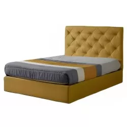 Cama de casal estofada Orlando Tecido Euro - Camas Estofadas