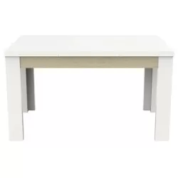 Mesa Sala Extensível Chiado Branco  / Carvalho - Mesas de Jantar