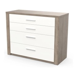 Cómoda Paris Cinza/Branco - Cómodas