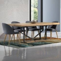 Dining Table with Central Table Leg and Extension Tabletop Sintra - Mesas de Sala