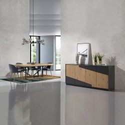 Dining Table with Central Table Leg and Extension Tabletop Sintra - Mesas de Sala