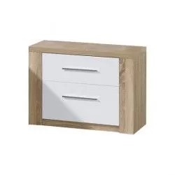 Mesa de cabeceira Paris Natura Branco - Mesas de Cabeceira
