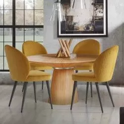 Mesa de Sala de Jantar Redonda Naomi Fixa - Mesas de Sala